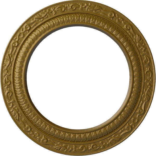 Ekena Millwork Andrea Ceiling Medallion (Fits Canopies up to 8"), Hand-Painted Gold, 12"OD x 8"ID x 1/2"P CM12ADGLS - main